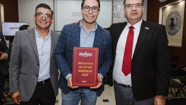 Entrega Jorge Reyes al Congreso del Estado la Iniciativa de Ley de Ingresos de Pachuca 2027