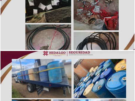 SSPH desarticula red logística para el robo de hidrocarburo en Santiago Tulantepec