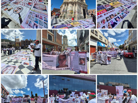 El Colectivo Hidalguense, Buscándote Hasta Encontrarte marchan por las calles de Pachuca