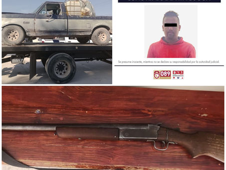 🚨 Durante patrullajes aseguran a sujeto armado e hidrocarburo