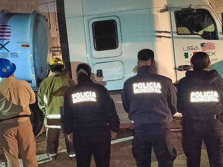 Secretaría, lograron el aseguramiento de un tractocamión