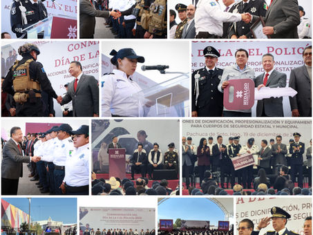 Julio Menchaca refuerza la seguridad y reconoce a policías de Hidalgo