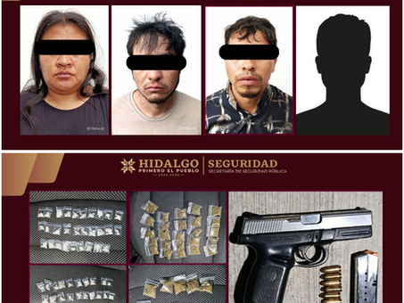 SSPH asegura a cuatro generadores de violencia en Tezontepec de Aldama