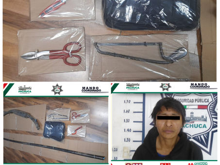 Policía de Pachuca detiene a hombre por robo de cable