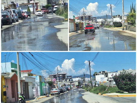 Una enorme fuga de aguas negras