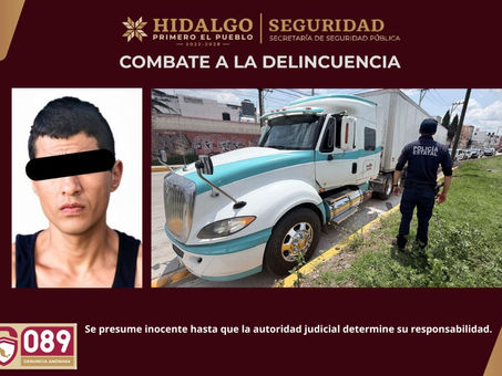 SSPH recupera tractocamión con más de 24 toneladas de mercancía