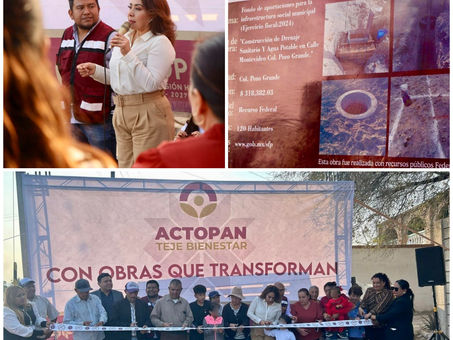 Actopan Teje Bienestar con más obras que transforman