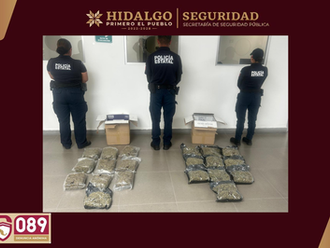 SSPH intercepta cargamento con más de 10 kilos de marihuana
