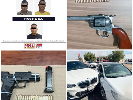 SSPH detiene a tres personas por portación ilegal de armas