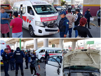 Accidente vehicular entre una Urvan contra un Particular al parecer 5 lesionados