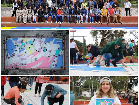 Renuevan imagen de la cancha del Parque Hidalgo con proyecto artístico comunitario