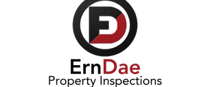ErnDae Property Inspections logo featuring bold red and black design with the tagline “Reliable. Thorough. Trusted.”