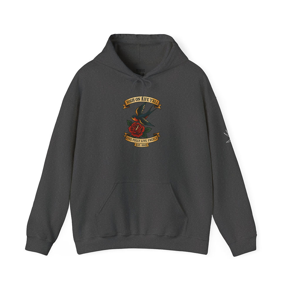 Thumbnail: Vintage Tattoo-Inspired Unisex Hoodie