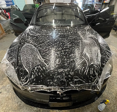 Tesla Model S front end paint protection, PPF installer