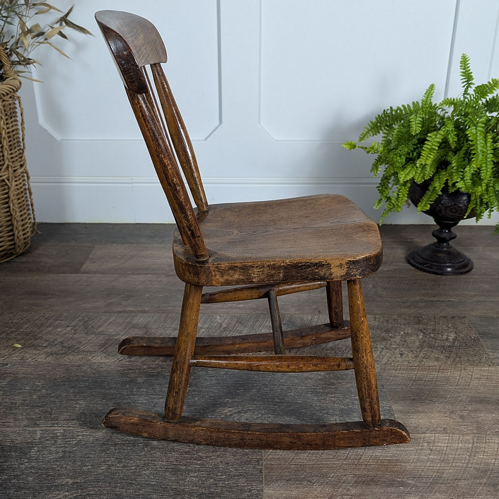 Thumbnail: Victorian Ash Seated Child’s Rocking Chair