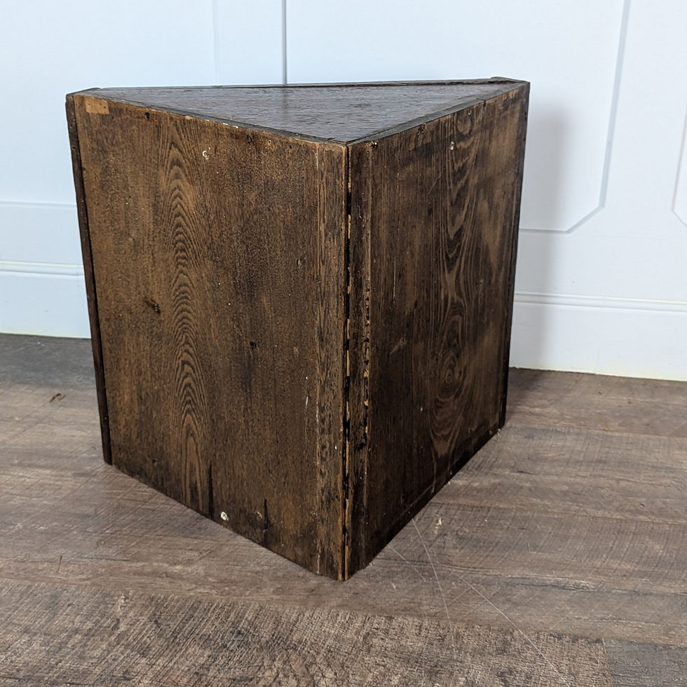 Thumbnail: Solid Oak Wall Or Floor Standing Corner Shelf - Late Victorian/Edwardian