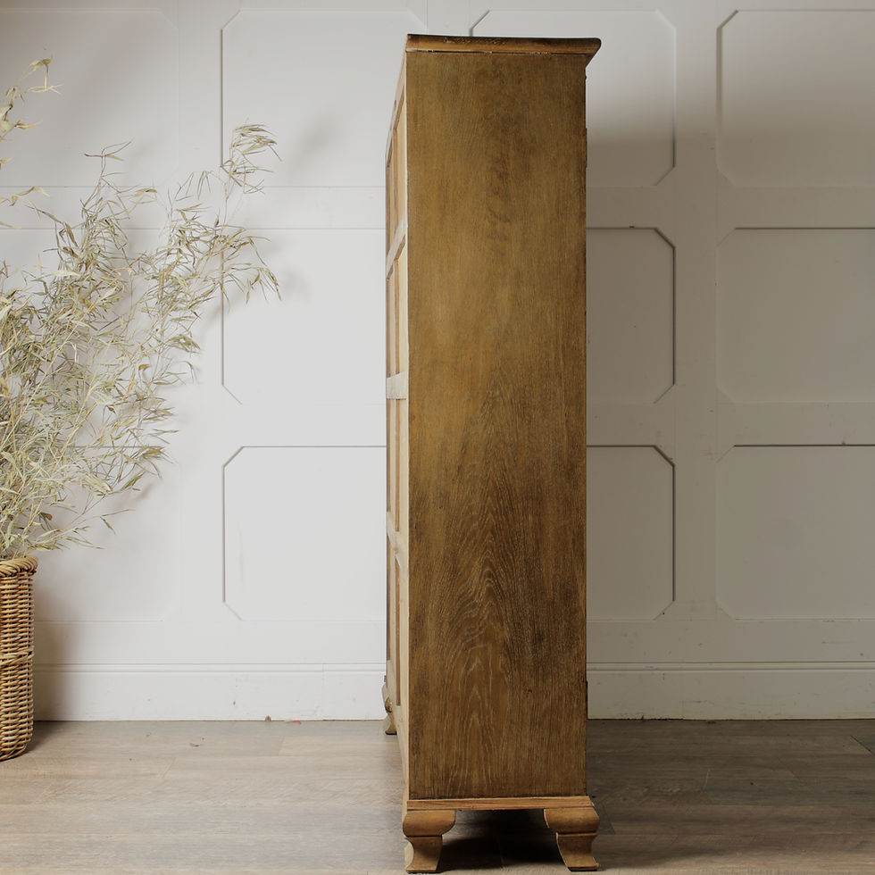 Thumbnail: Early 20th-Century Mellowed Oak Glazed Bookcase With Lower Storage Cupboard