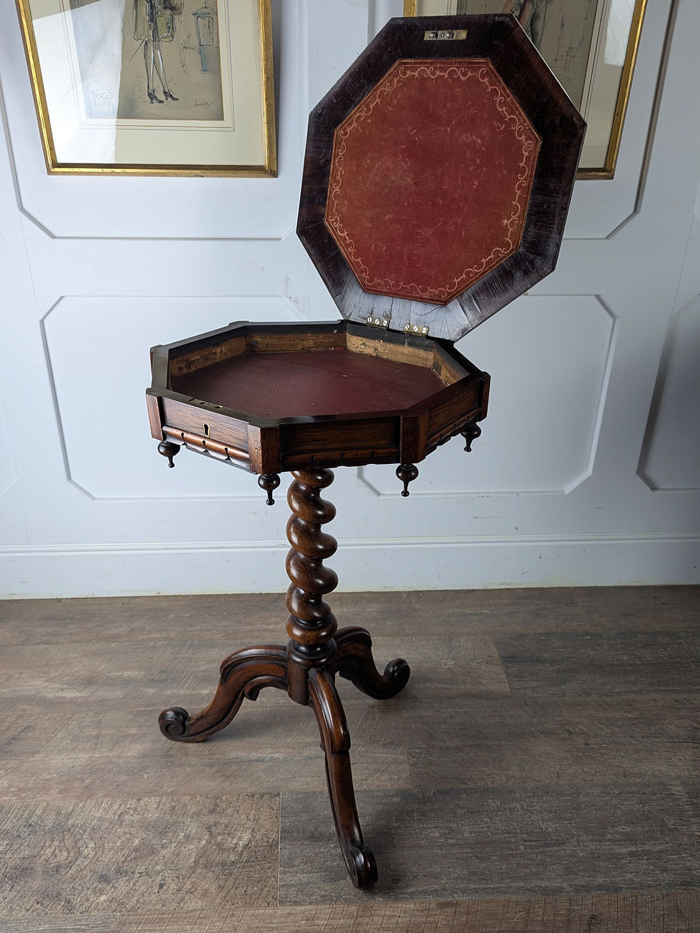 Thumbnail: Early Victorian Rosewood Work Table