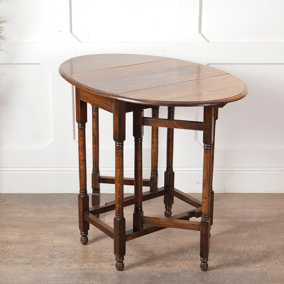 Thumbnail: Vintage Honey Oak Gateleg Side Table