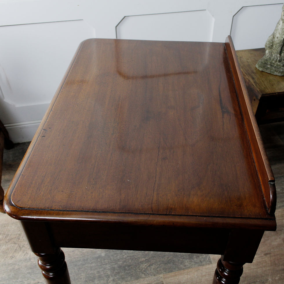 Thumbnail: Victorian Single-Drawer Mahogany Washstand / Desk