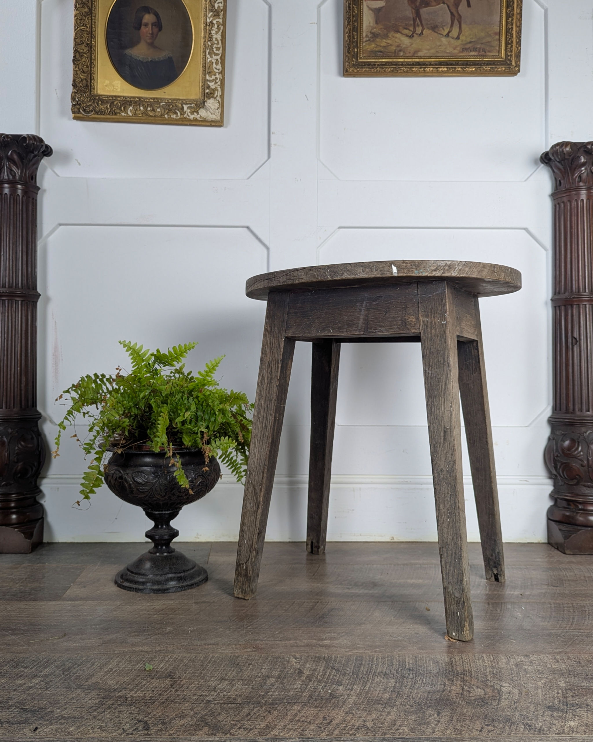 Victorian Oak Stool – Penwith District, Shipwreck Timber