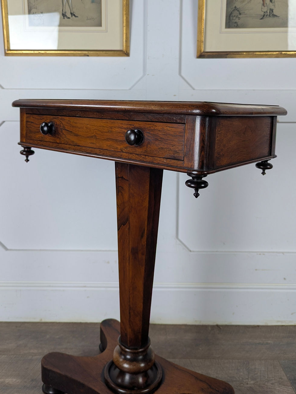 Thumbnail: Early Victorian Rosewood Lamp Table On Quattroform Base