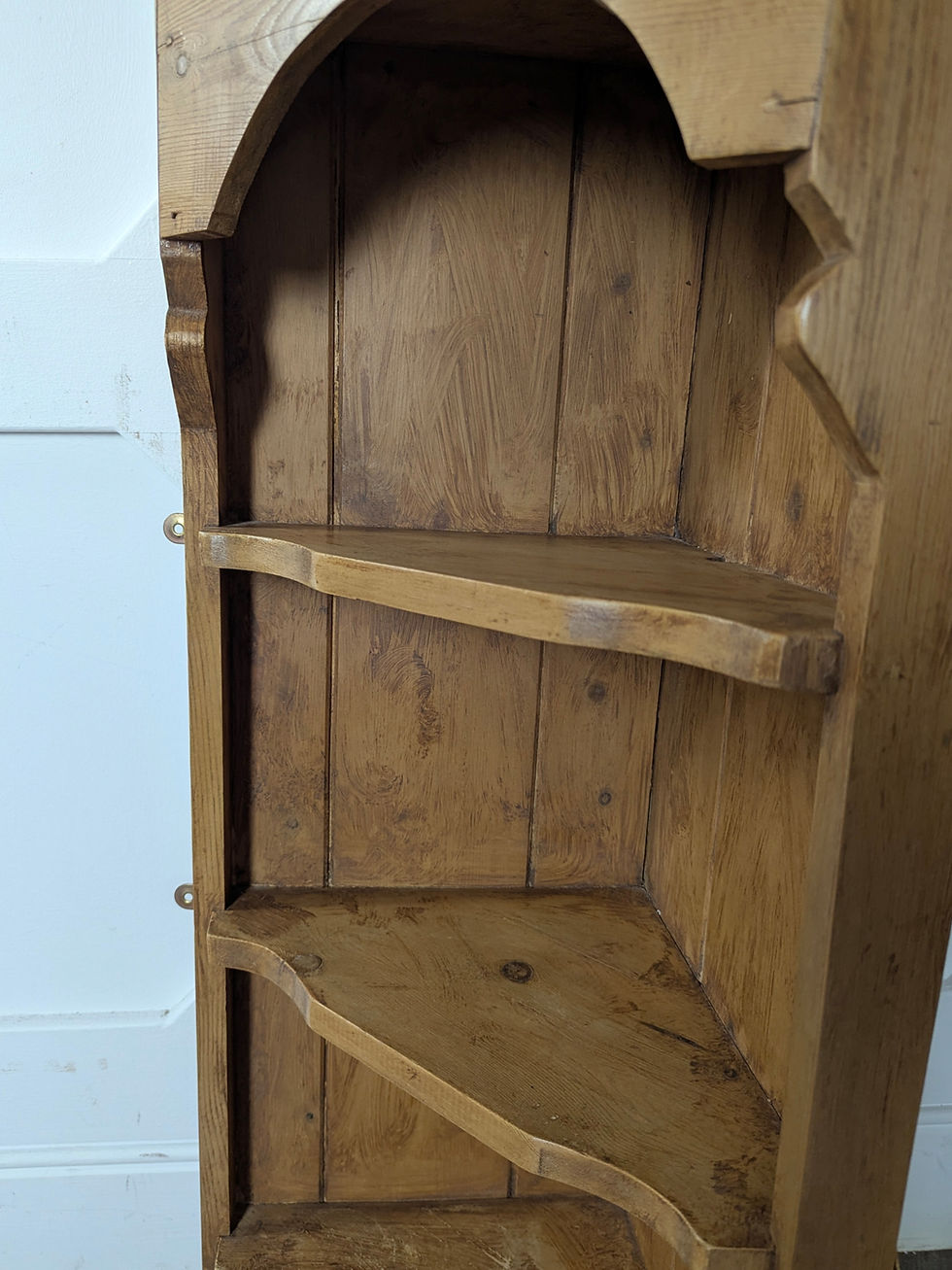 Thumbnail: Vintage Pine Wall Hanging Corner Shelves
