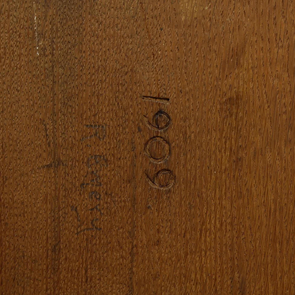 Thumbnail: Edwardian Oak Glazed Corner Cabinet (Dated 1909)