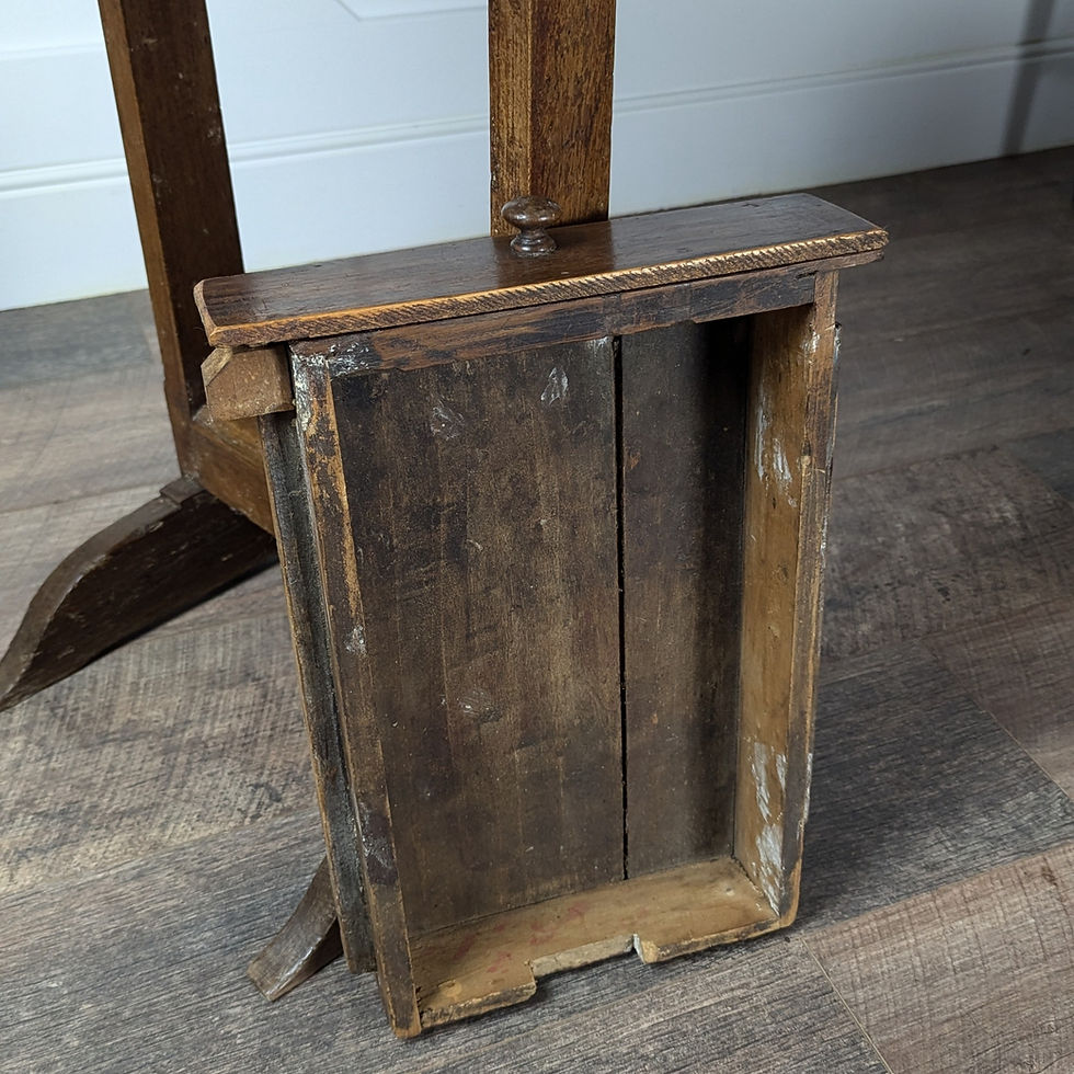 Thumbnail: Rustic Antique Scratch Built Side Table With Single Drawer