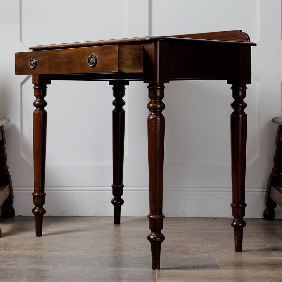 Thumbnail: Victorian Single-Drawer Mahogany Washstand / Desk