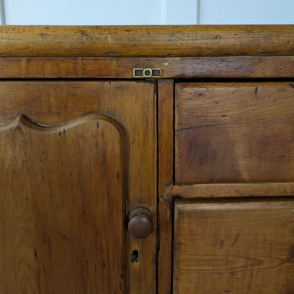 Thumbnail: Rustic Victorian Stripped Pine Dresser Base Sideboard