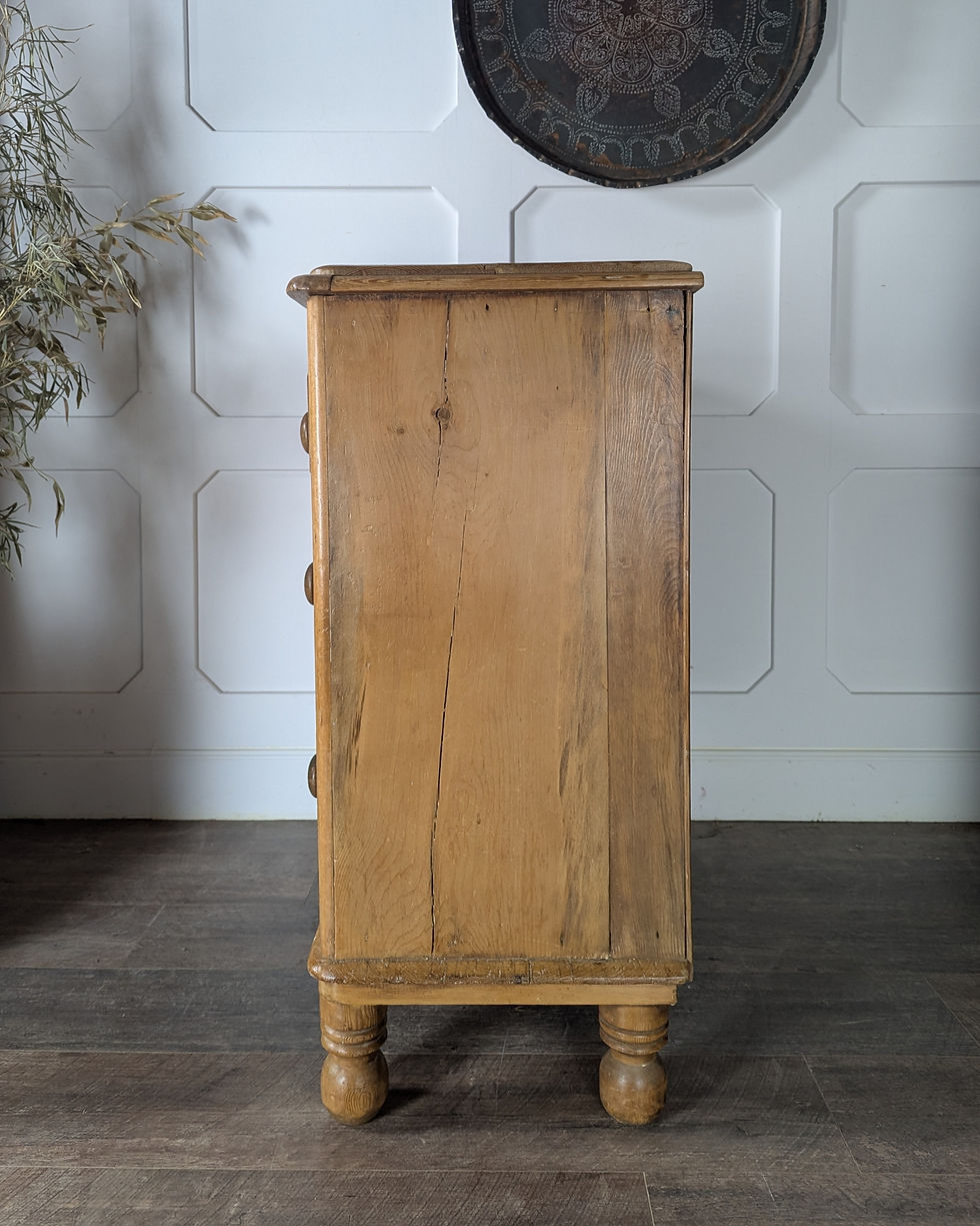 Thumbnail: Continental 19th Century Stripped Pine Chest Of Drawers