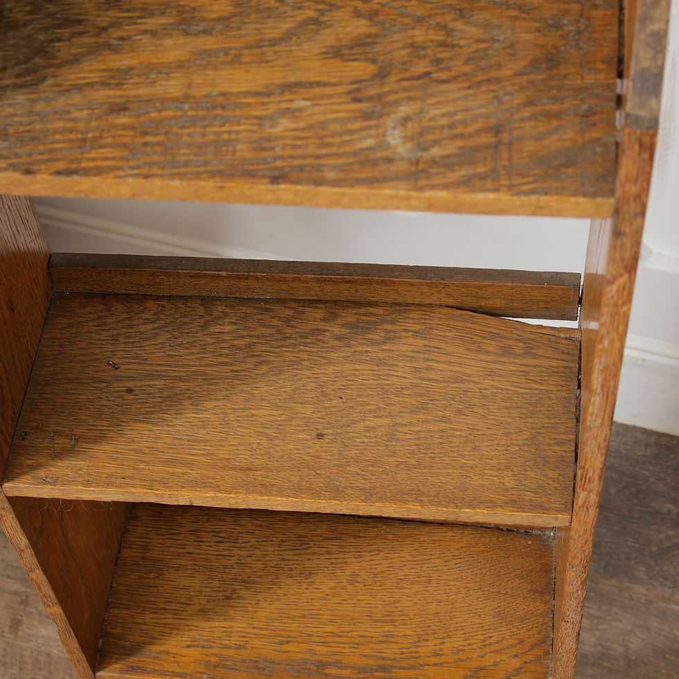 Thumbnail: Bespoke Early 20th-Century Honey Oak Bookcase