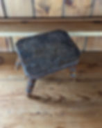 Carved 19th Century Stool On Turned Legs