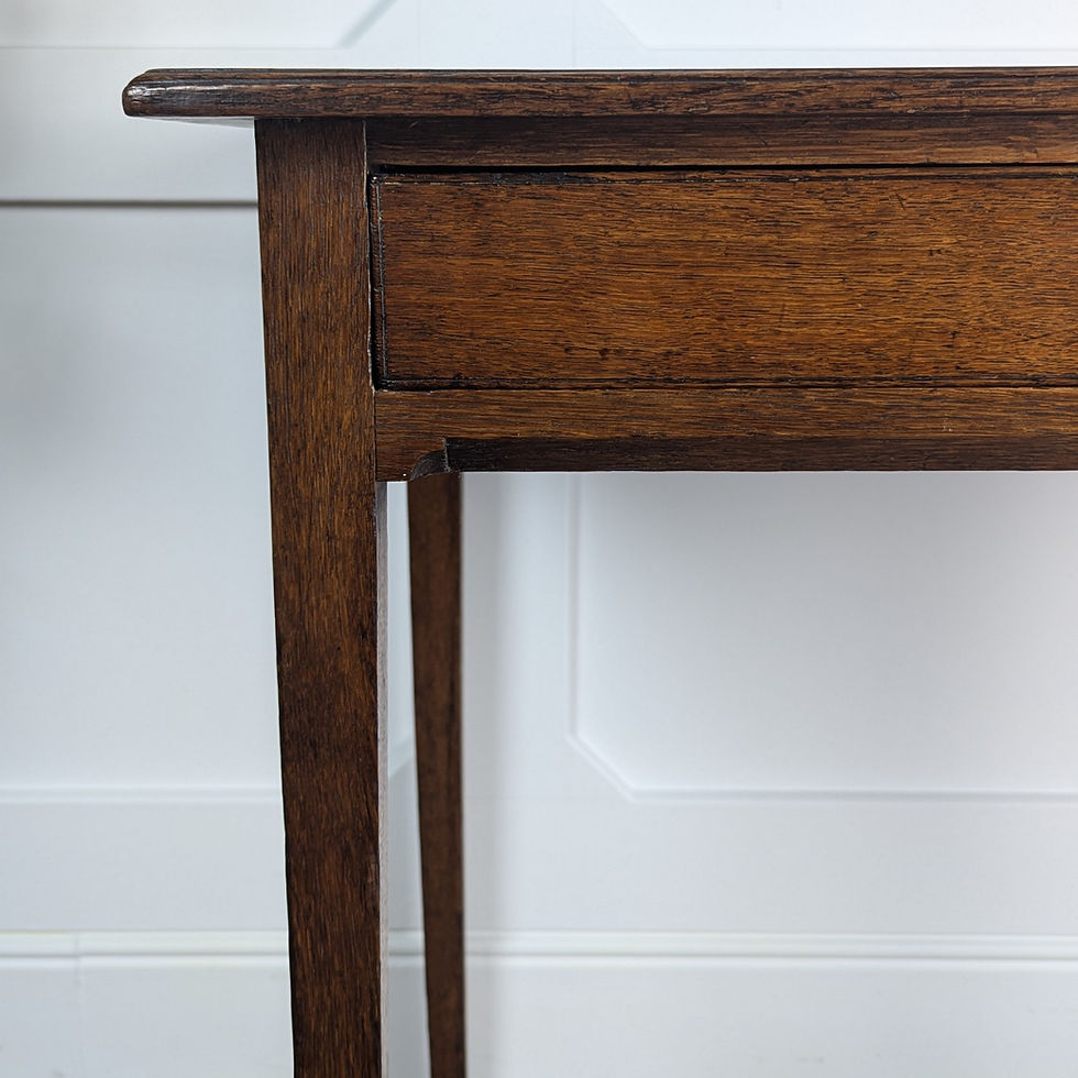 Thumbnail: Georgian Solid Oak Side Table With Single Long Drawer