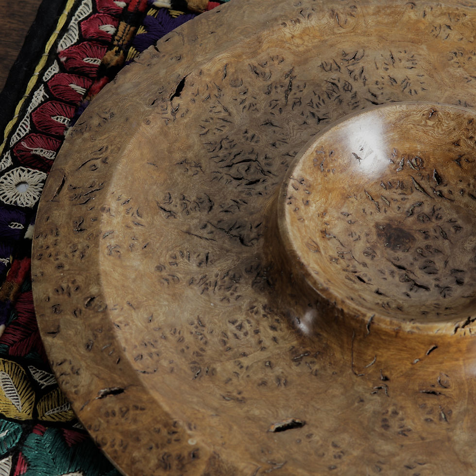 Thumbnail: Turned Burr Walnut Platter / Tray