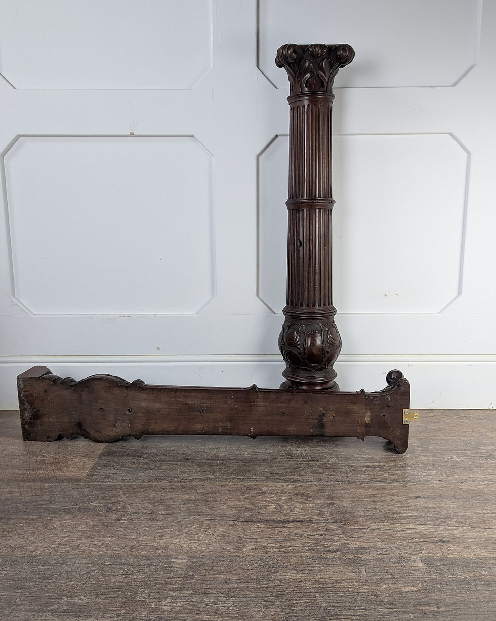 Thumbnail: Pair Of Carved Mahogany Reeded Corinthian Half Columns