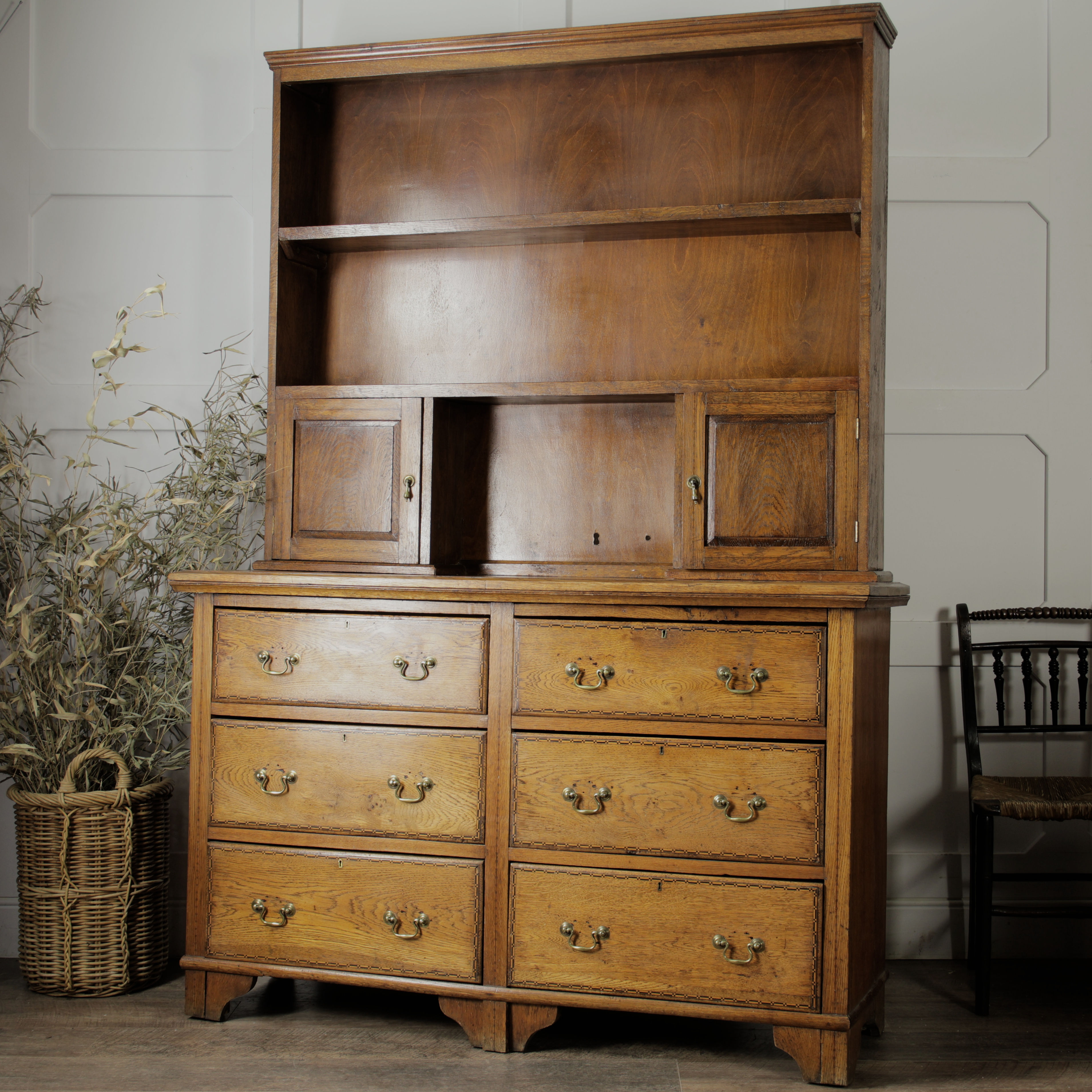 Early 20th Century Solid Honey Oak Dresser