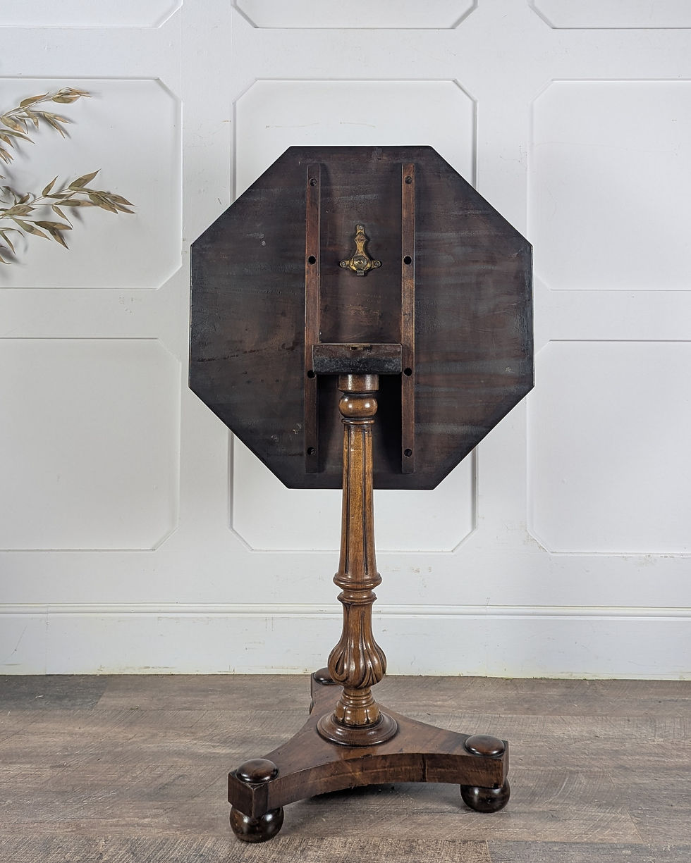 Thumbnail: William Iv Walnut Snap-Top Tea Table