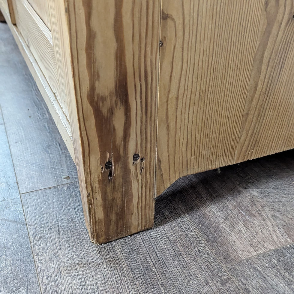 Thumbnail: Early 20th Century Stripped Pitch Pine Kitchen Cupboard With Brushing Slide
