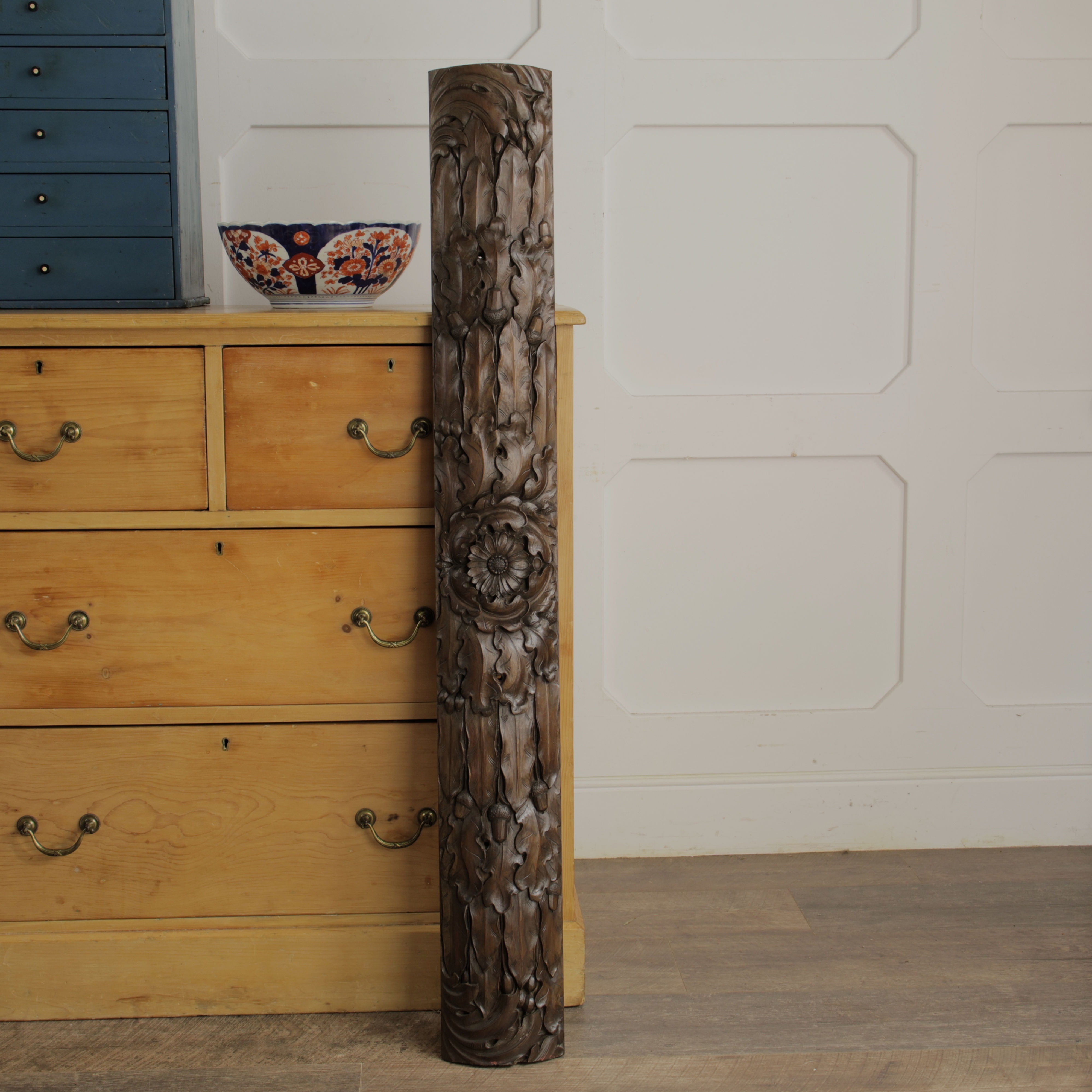 Early 20th-Century Carved Walnut Panel