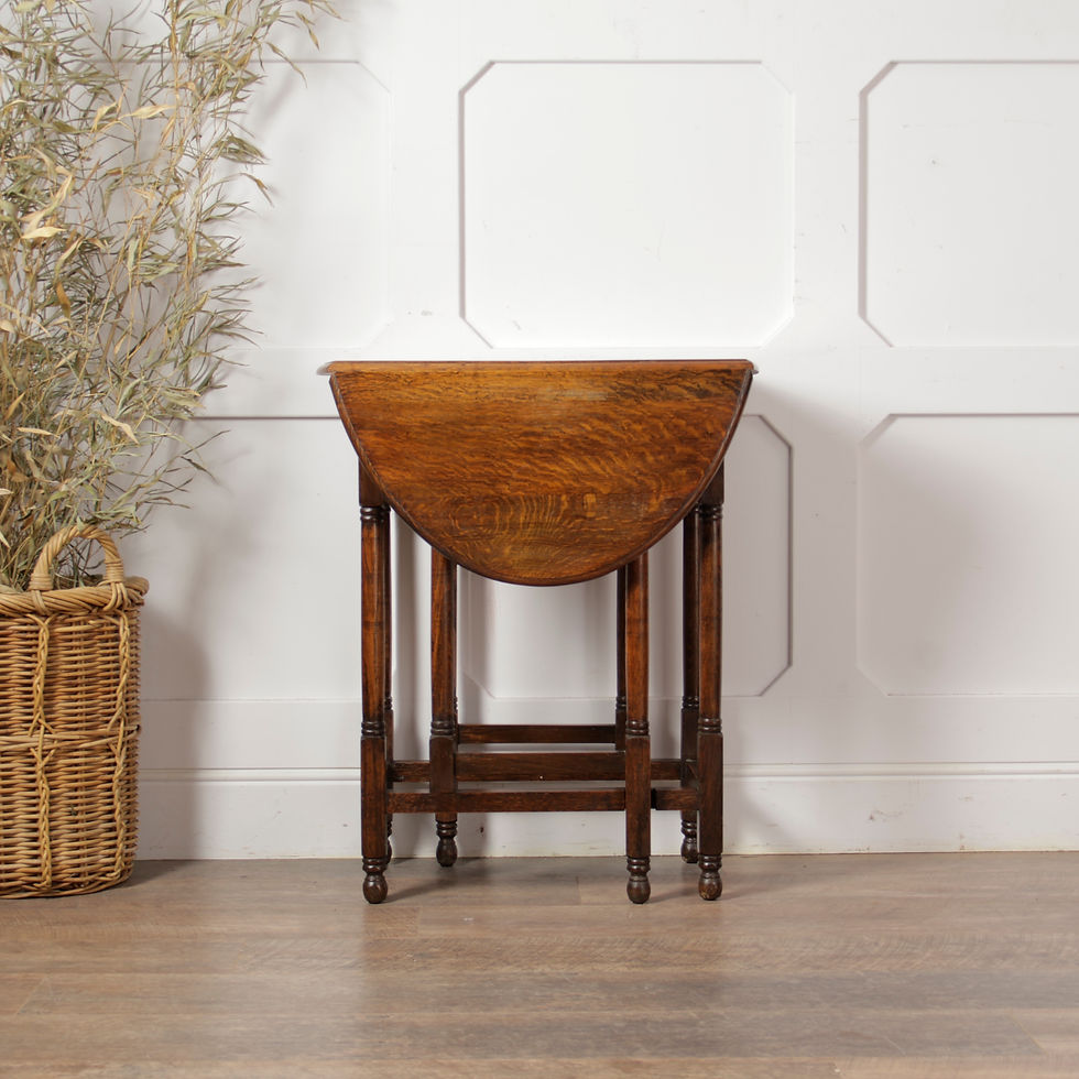 Thumbnail: Vintage Honey Oak Gateleg Side Table