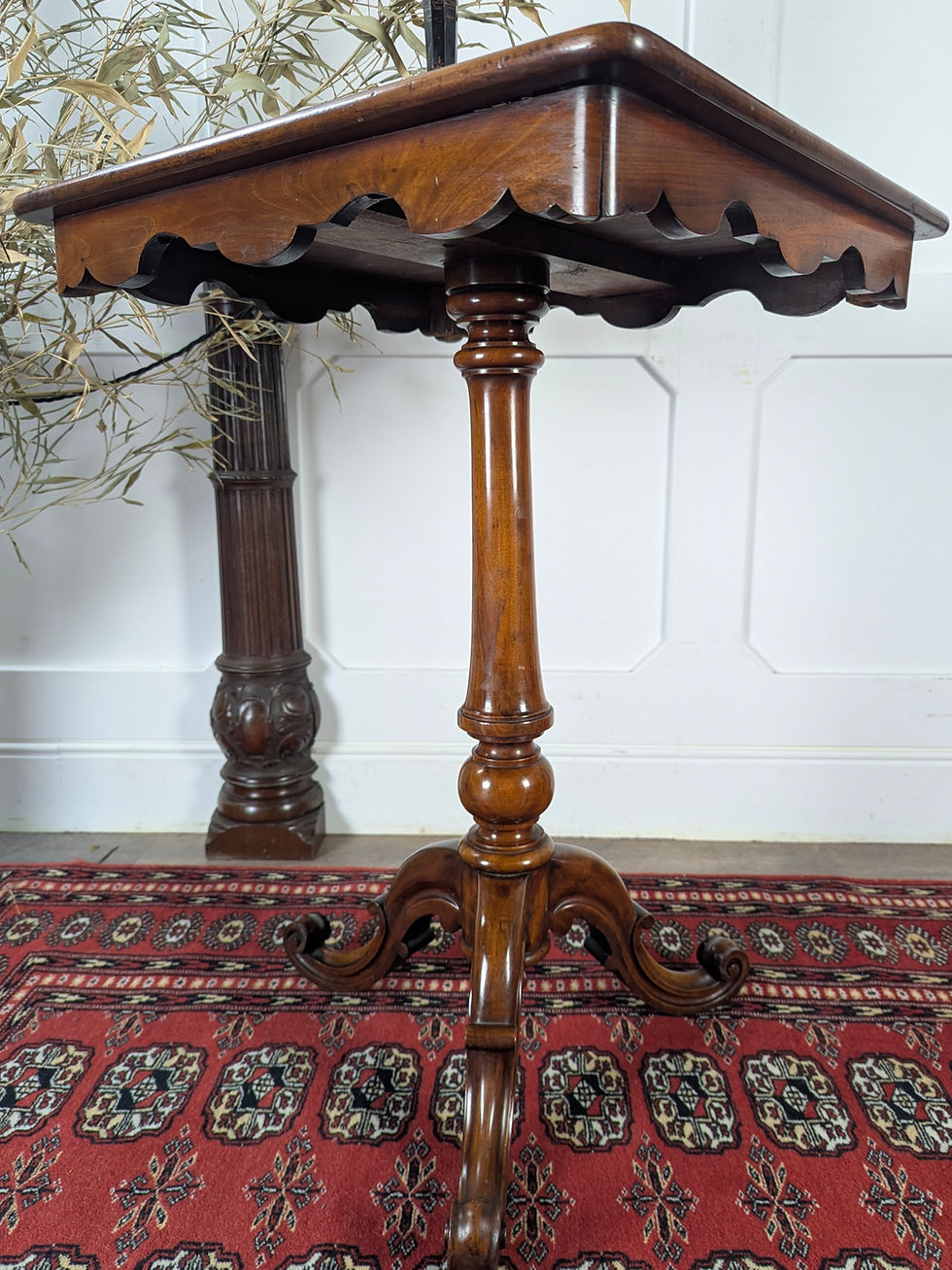 Thumbnail: Victorian Mahogany Pedestal Side Table