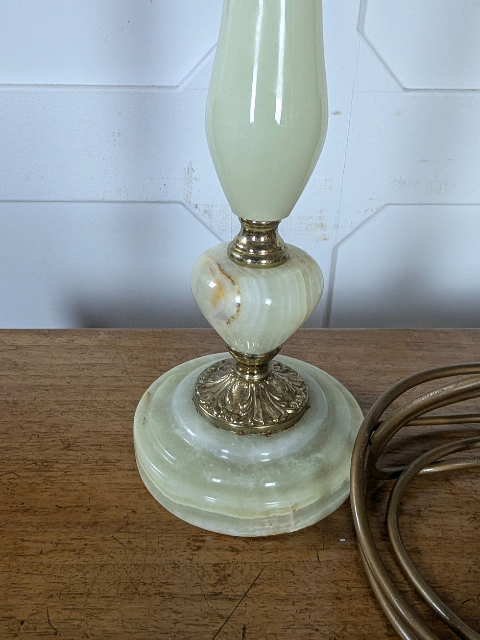 Thumbnail: Vintage Marble And Brass Lamp Of Baluster Form