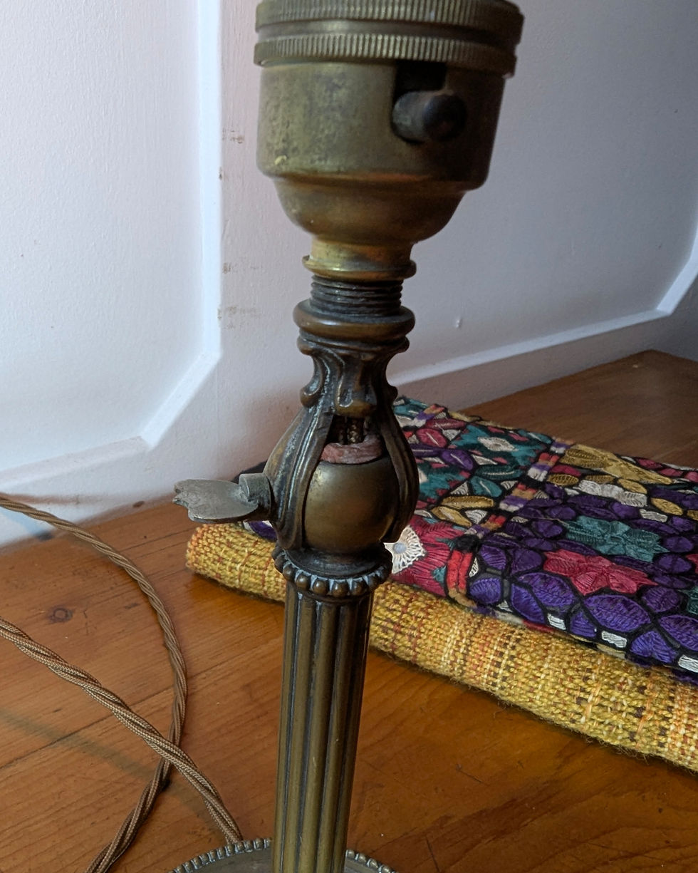Thumbnail: Early 20th-Century Brass Pullman Table / Wall Lamp