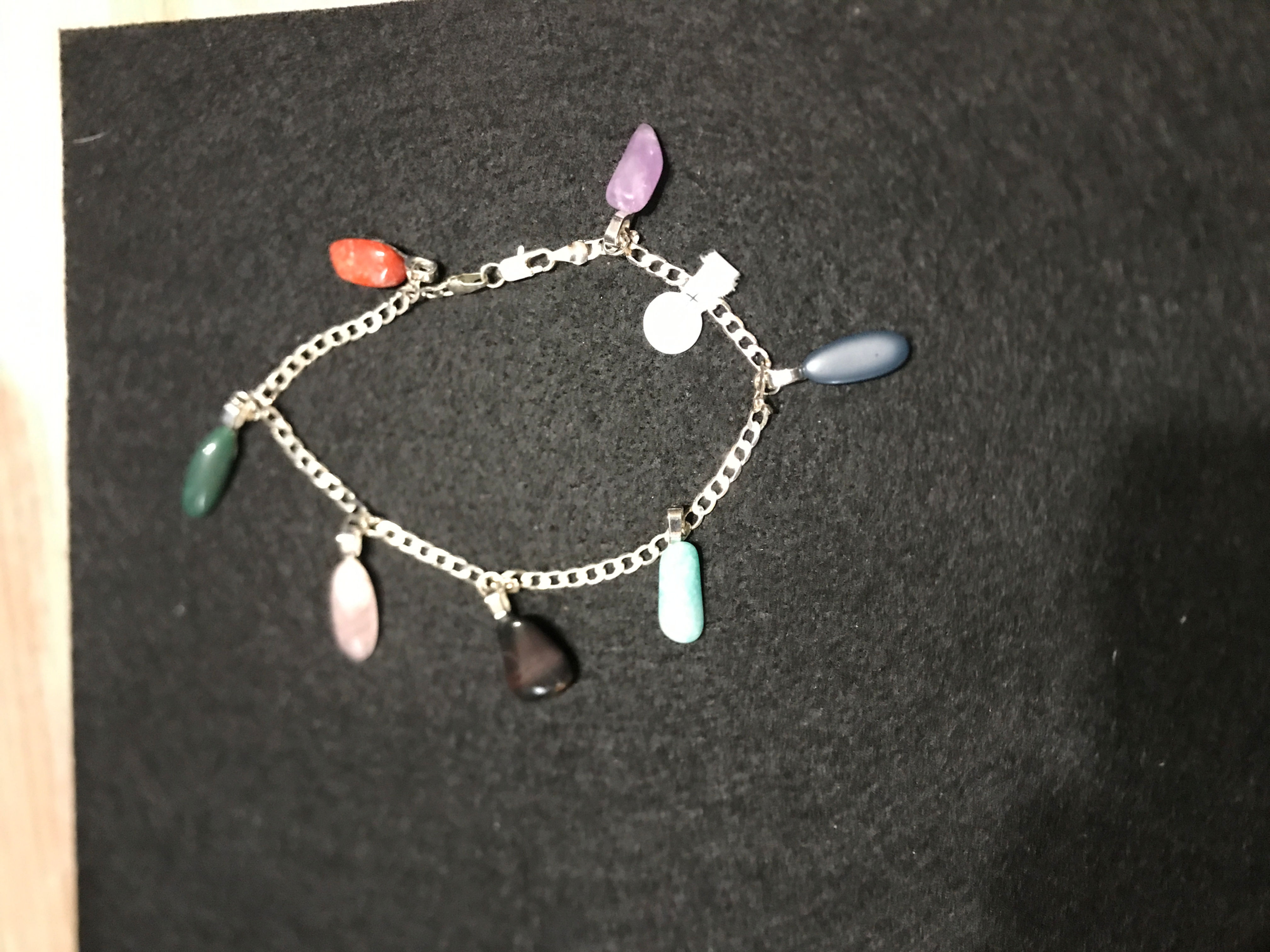 Gem stone anklet