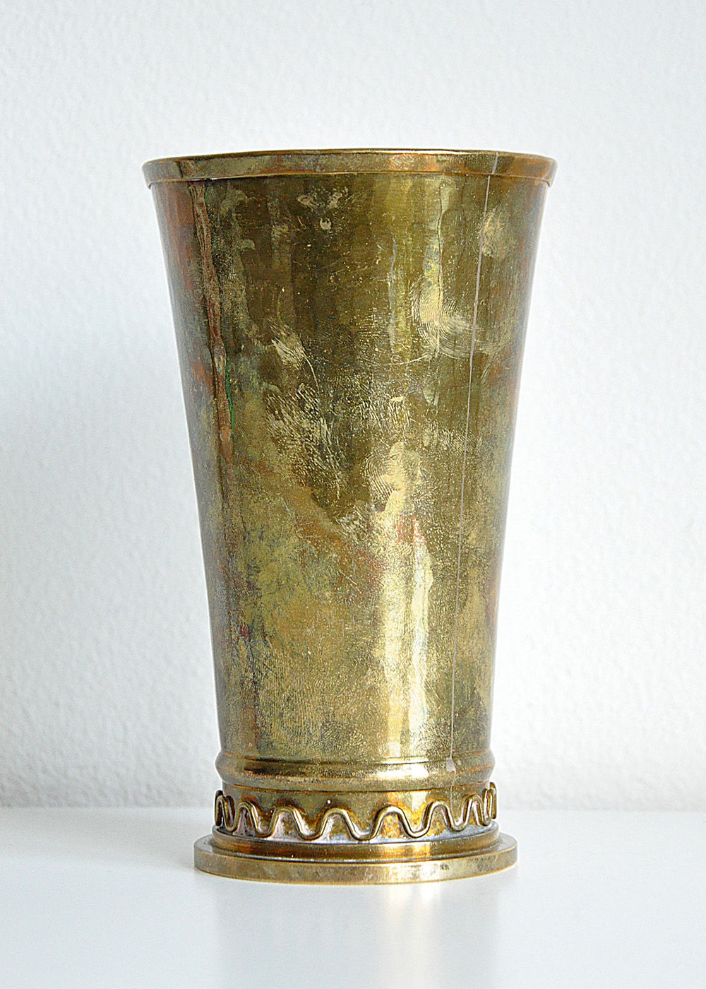 Brass Vase from Lars Holmström Arvika, 1950s