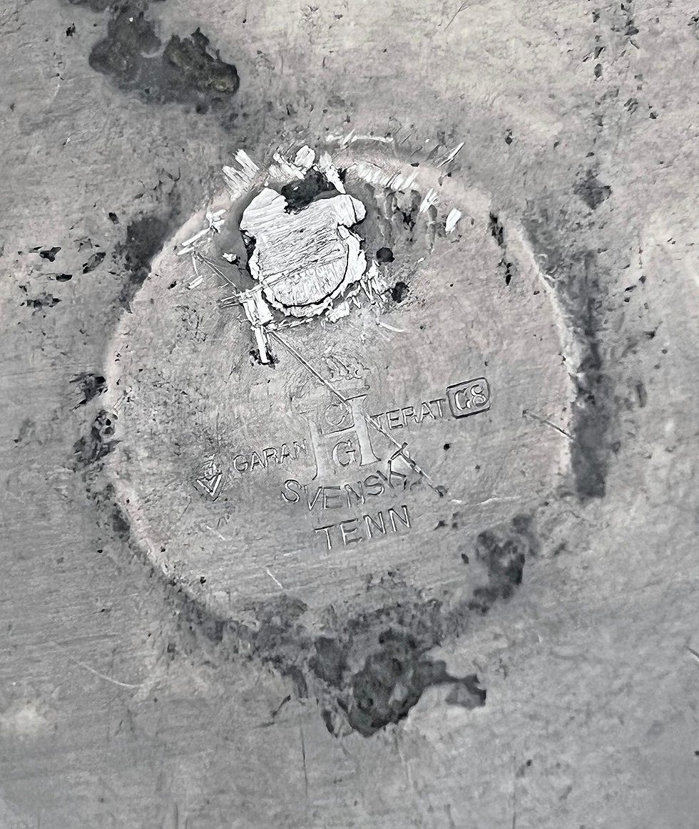 Miniatyrbild: Decorative plate in pewter by CG Hallberg -1933