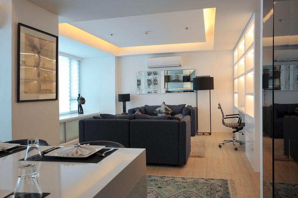 Open-plan dining & living areas
