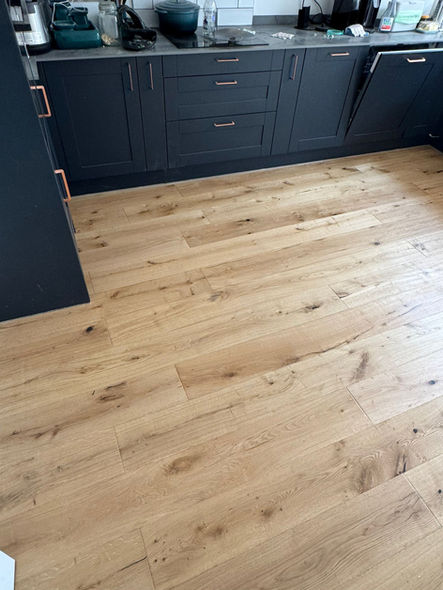 Close up of Ted Todd Sugar Cane Wide Plank engineered wood flooring in Catford